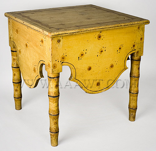 Stand, Table with Storage Compartment, Faux Painted
Circa 1820, entire view